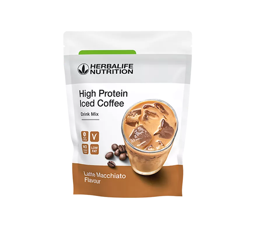 High Protein Iced Coffee Latte Macchiato